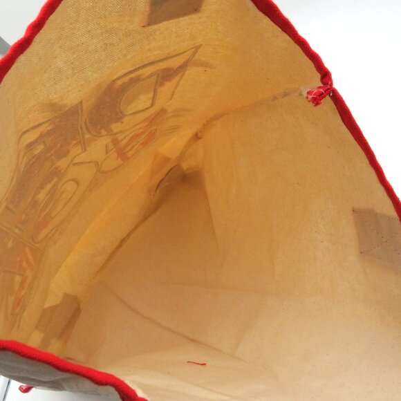 Del Sol Color Changing Canvas 17" Tote Bag Red Handles Palm Tree Design - Picture 6 of 6